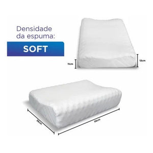 MagnoRest travesseiro cervical em espuma soft com indicação de altura e comprimento