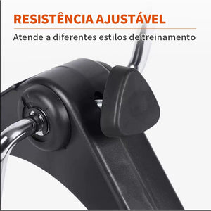 Mini bicicleta ergométrica preta com monitor LCD para pernas e braços - foto 6