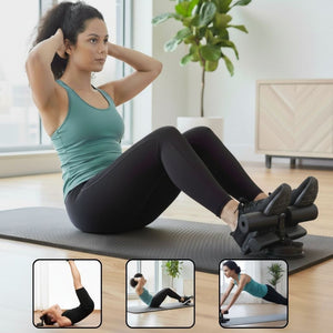 Suporte para abdominal com ventosa preto fixado no chão - foto 8