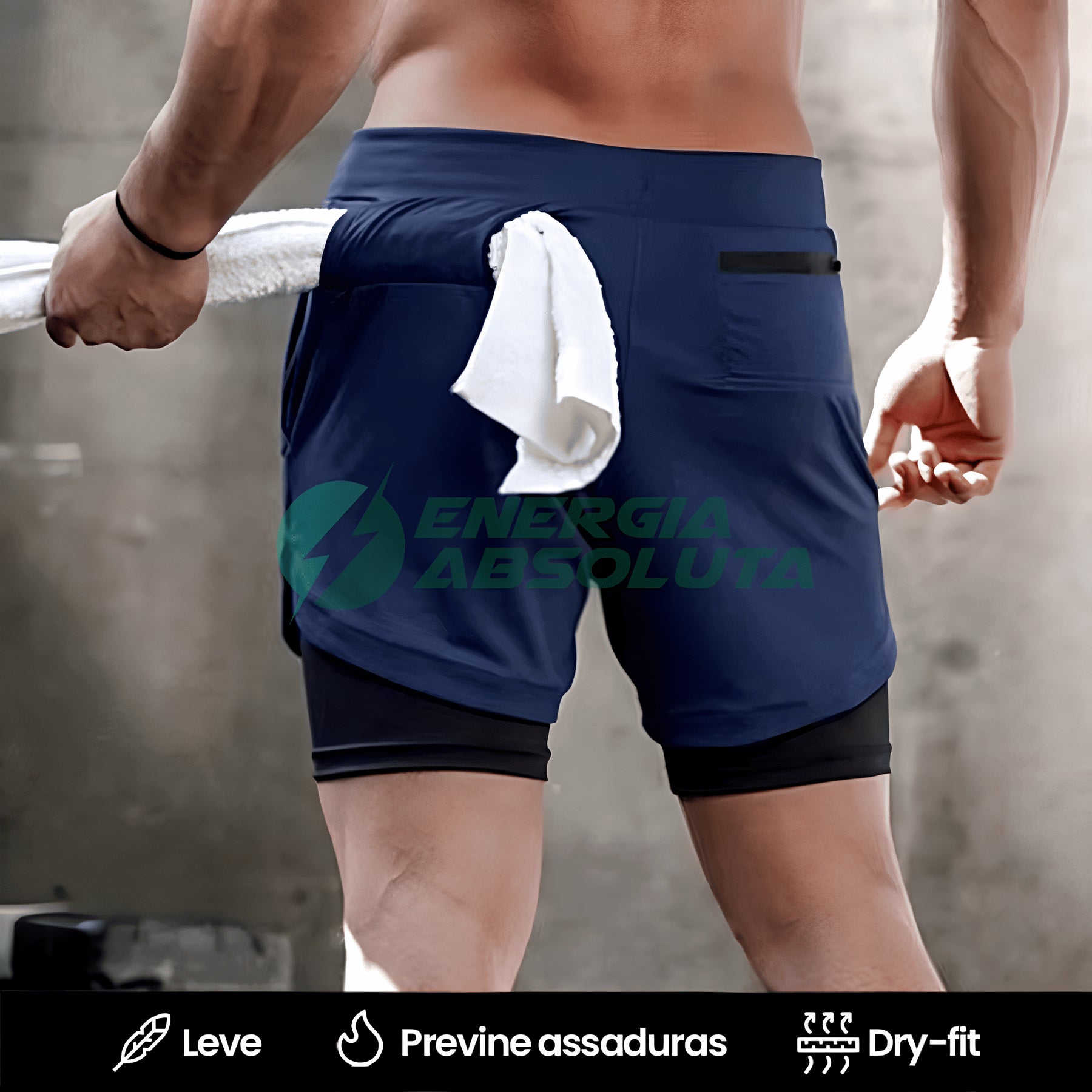 shorts com forro de compressão