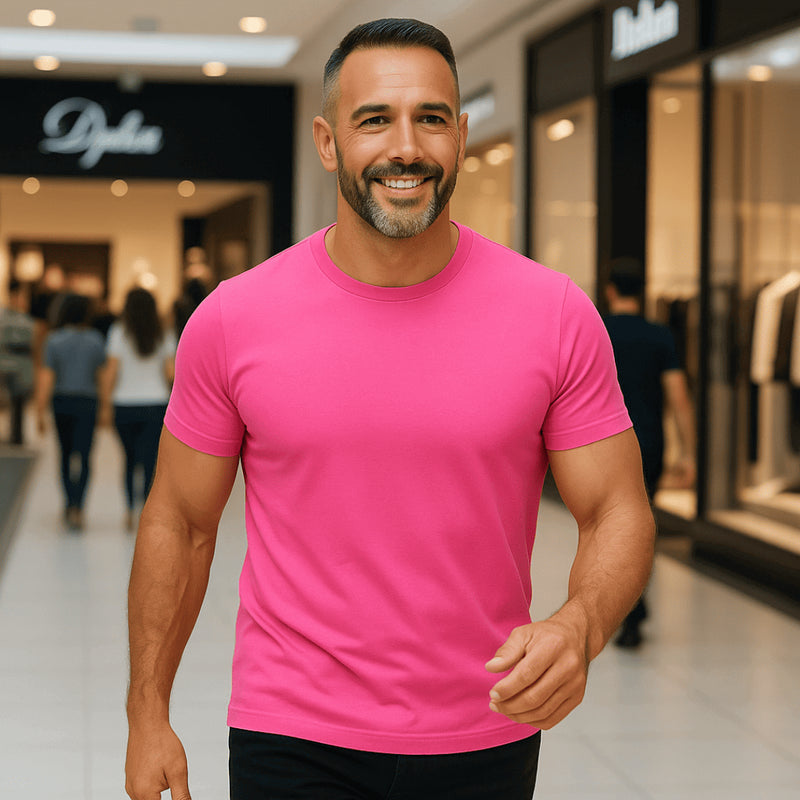 Camiseta-Masculina-Rosa