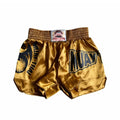 Short Muay Thai PowerMuay - Cetim Premium e Alta Performance Dourado