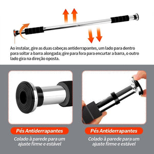 Barra fixa de porta regulável com manoplas de espuma - foto 3