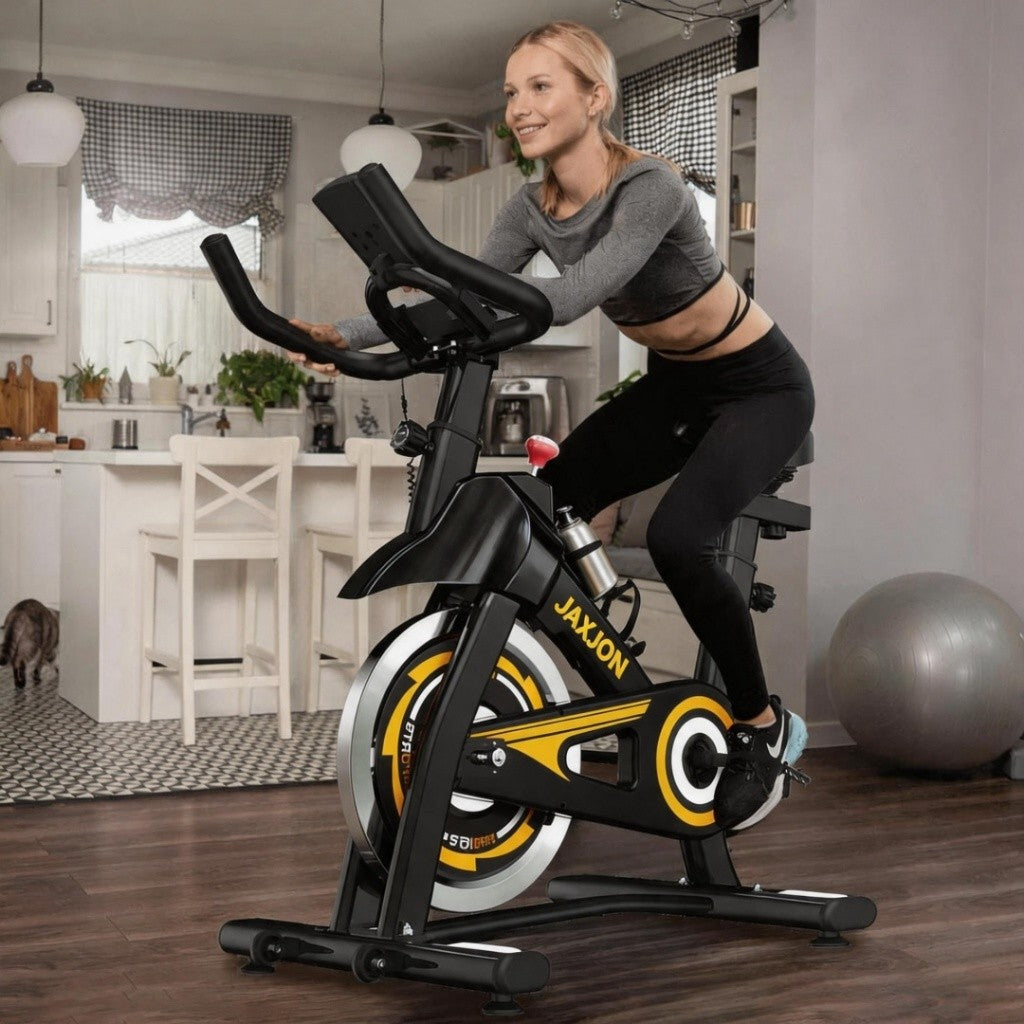 Bicicleta ergométrica spinning com monitor e suporte para celular - foto 2