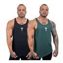 Kit com 2 Regatas Cavadas Masculinas em Algodão