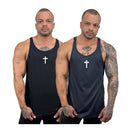 Kit com 2 Regatas Cavadas Masculinas em Algodão