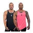 Kit com 2 Regatas Cavadas Masculinas em Algodão