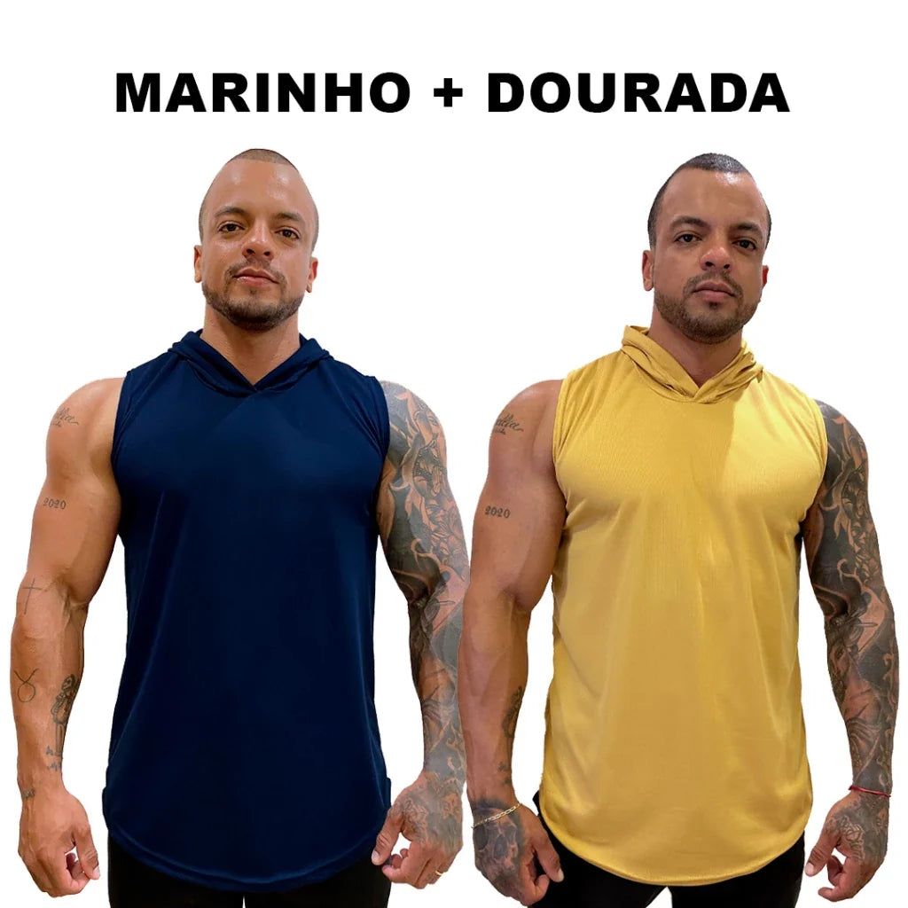 Kit com 2 Regatas Masculinas Longline em Dry