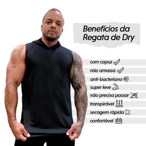 Kit com 2 Regatas Masculinas Longline em Dry