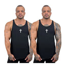 Kit com 2 Regatas Cavadas Masculinas em Algodão