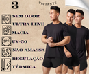 Kit com 3 Camisetas Masculinas Modal Tech - Estilo Americana