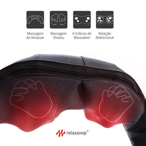 Colete massageador shiatsu para usar em casa, no escritório e no carro