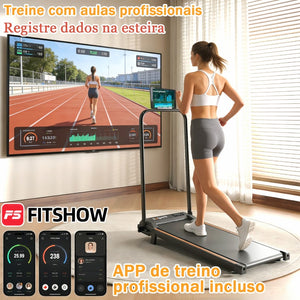 Esteira elétrica dobrável preta com Bluetooth - foto 3