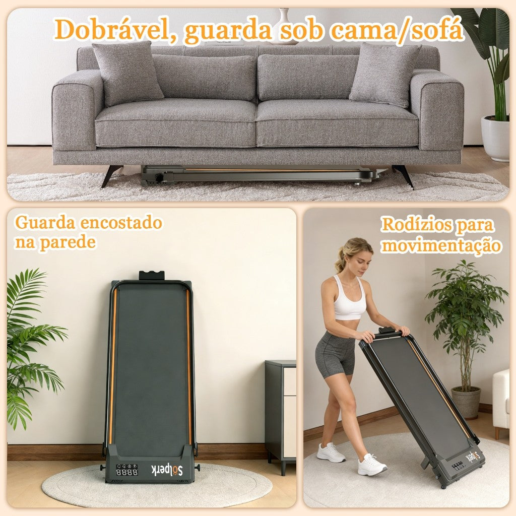 Esteira elétrica dobrável preta com Bluetooth - foto 8
