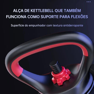 Kit de halteres ajustáveis com anilhas e barra longa - foto 8