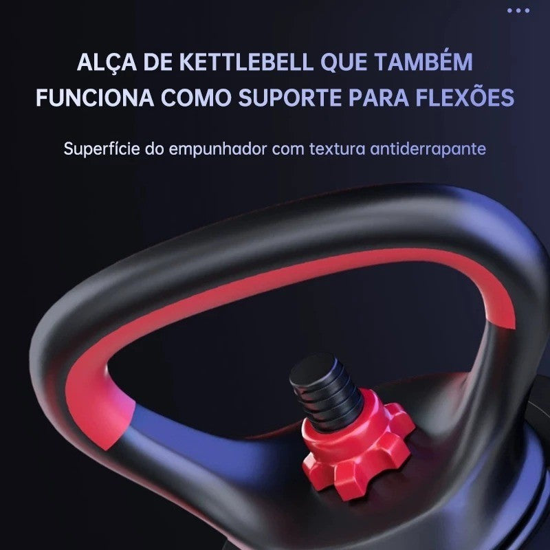 Kit de halteres ajustáveis com anilhas e barra longa - foto 8