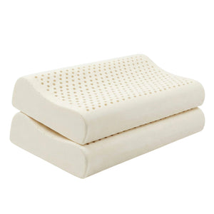 Travesseiro ortopédico de látex natural LatexCloud em formato cervical com furos de ventilação