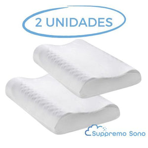 Kit com 2 travesseiros ortopédicos cervicais MagnoRest