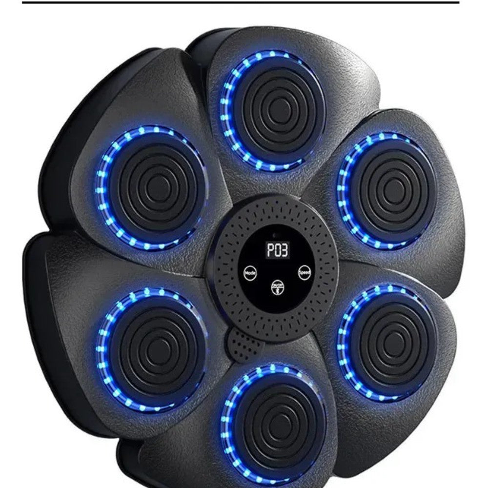 Máquina de boxe musical com alvos de LED e luvas