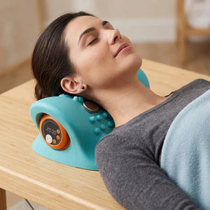 Massageador cervical 4 em 1 azul com controle remoto - foto 2