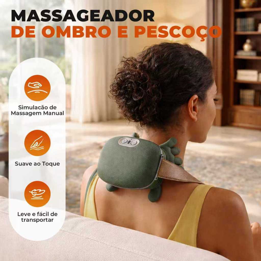 Massageador mãozinha verde para pescoço e ombros com 8 pontos - foto 2