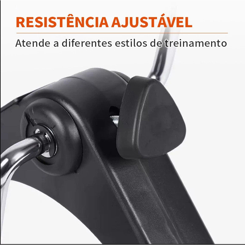 Mini bicicleta ergométrica preta com monitor LCD para pernas e braços - foto 6