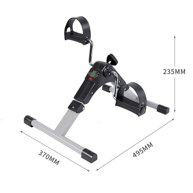 Mini bicicleta ergométrica preta com monitor LCD para pernas e braços - foto 7