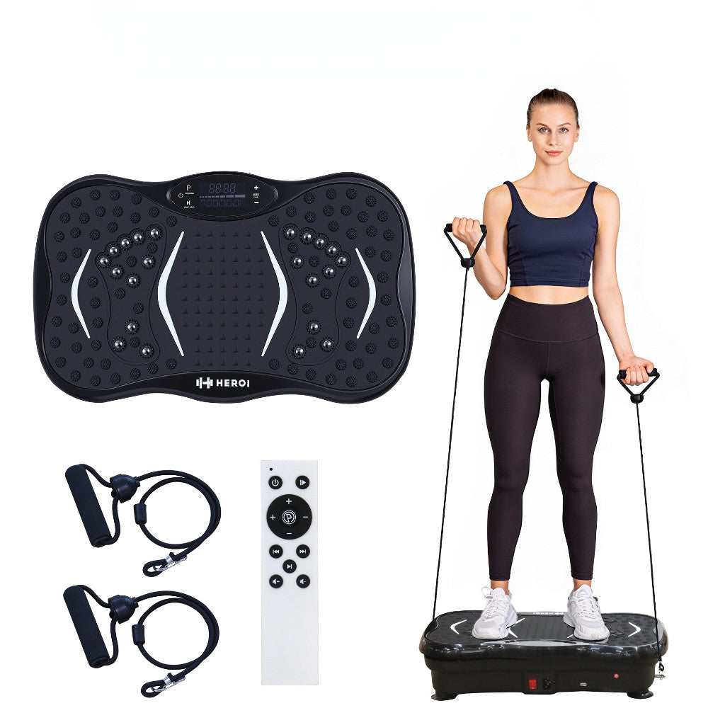 Plataforma vibratória com controle remoto e elásticos