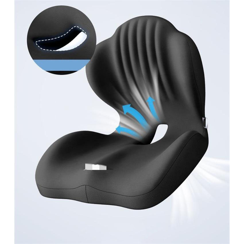 Detalhe do encosto curvo da almofada lombar PostureSeat