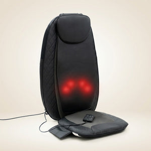 RelaxSeat™ assento massageador shiatsu preto com controle remoto