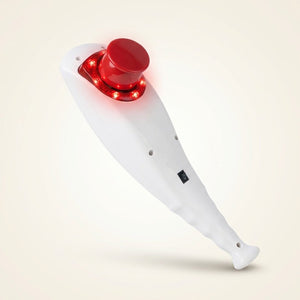RelaxTouch™ massageador elétrico corporal branco com luz infravermelha