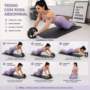 Roda abdominal preta com apoios de espuma - foto 4