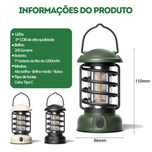 Lampião Elétrico LED Recarregável