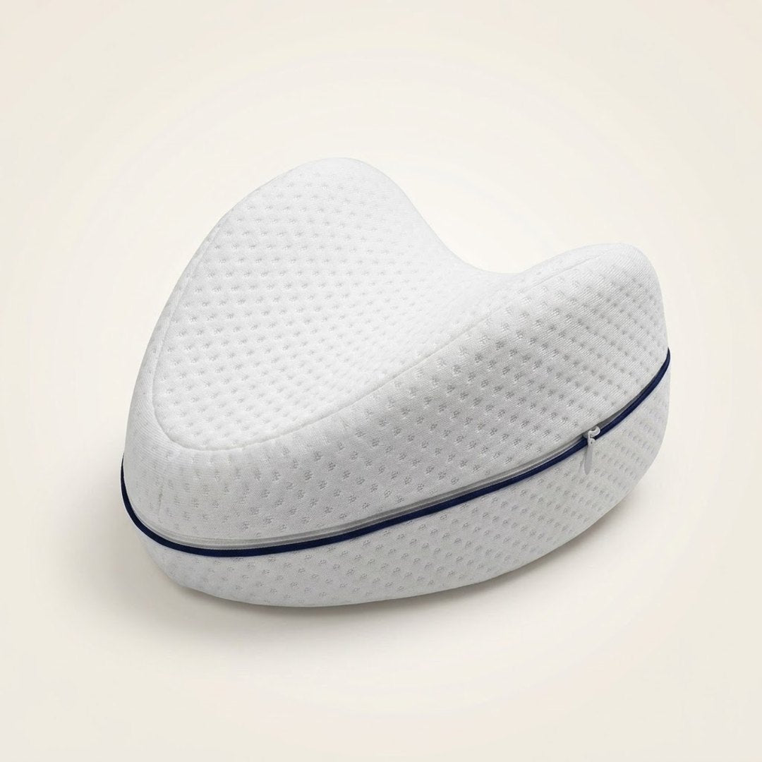 Travesseiro ortopédico para pernas SideRest™ com capa branca em malha 3D e zíper